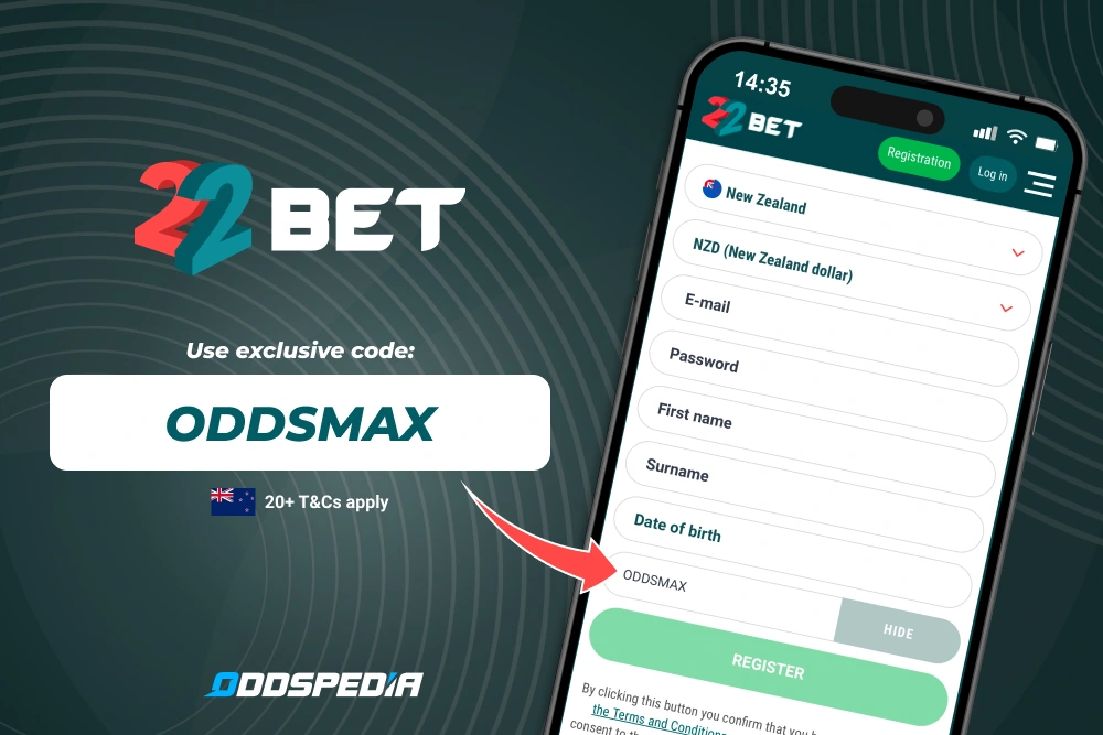 Aplikacja 22Bet na telefonie