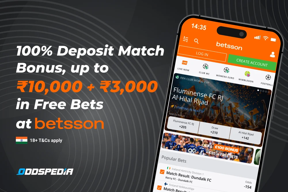 Interfaccia della Betsson App su smartphone