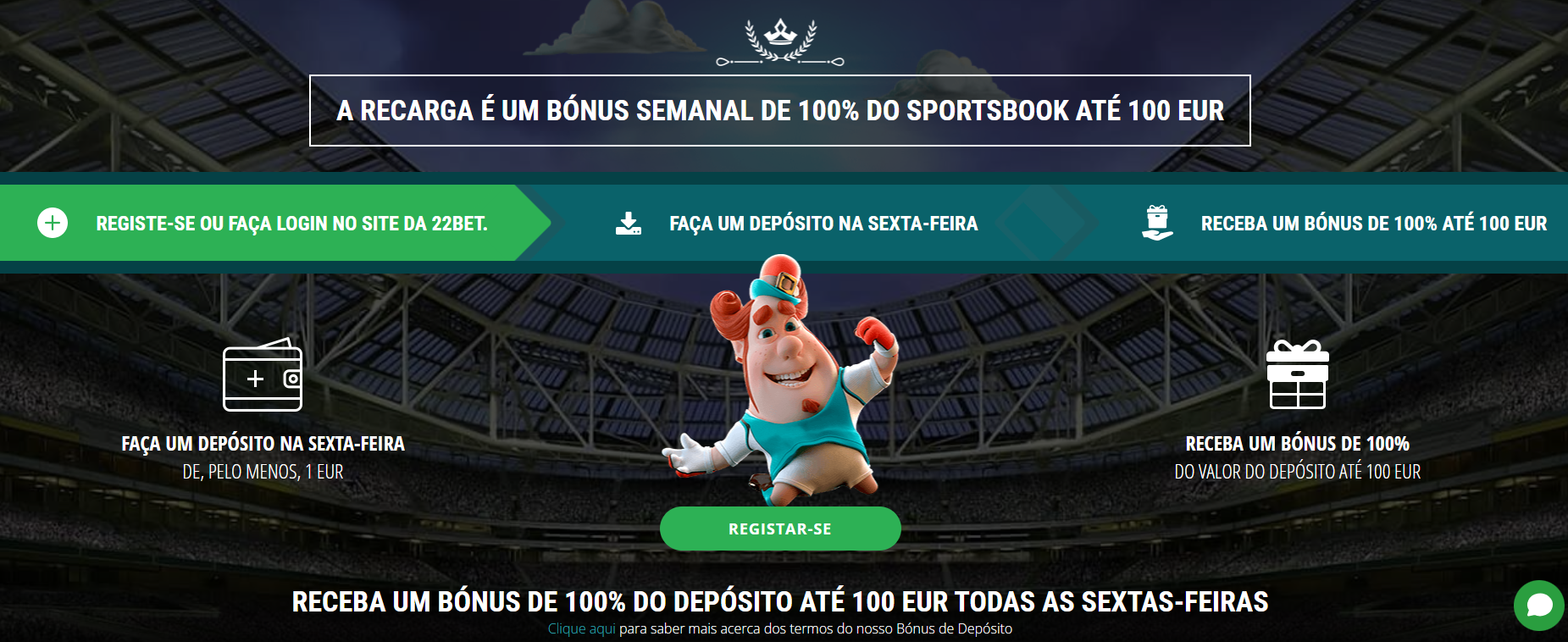 Promoções para clientes existentes da 22bet Portugal
