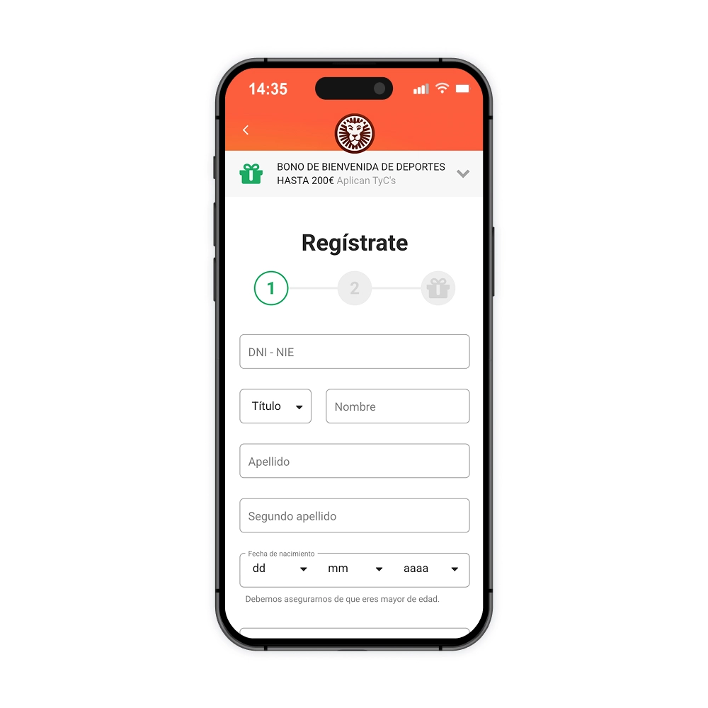 Registro en LeoVegas