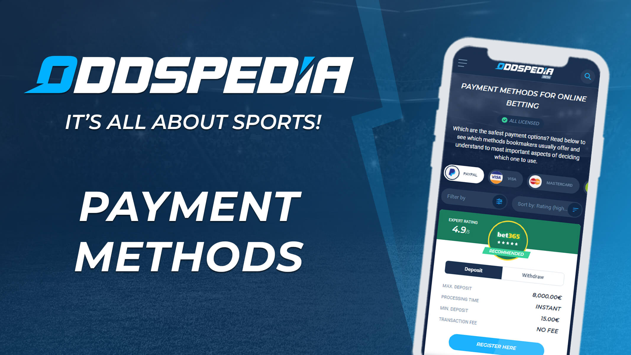 Betway Sportsbook Deposit & Withdrawal Options