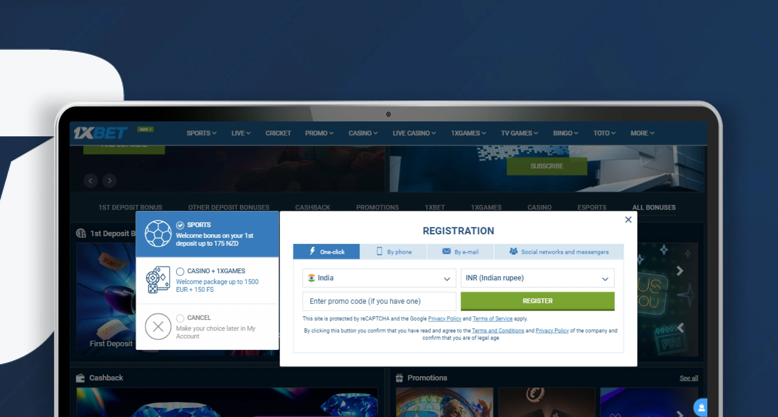The 1xBet India promo code is perfect for new users.