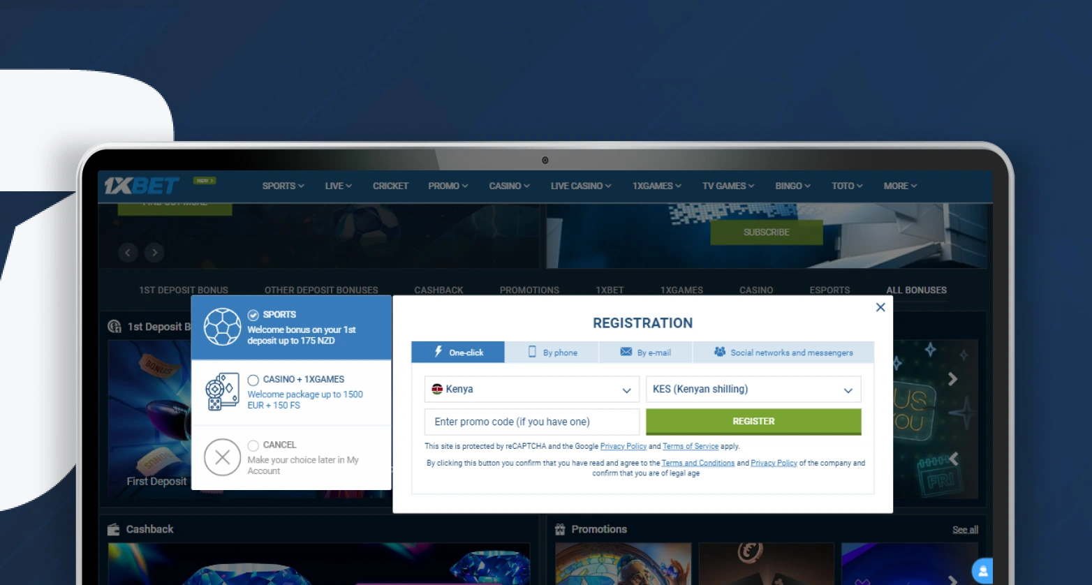 The 1xBet Kenya promo code is perfect for new users.