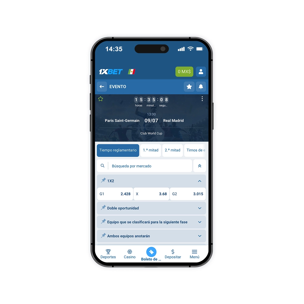 Apuestas en 1xBet