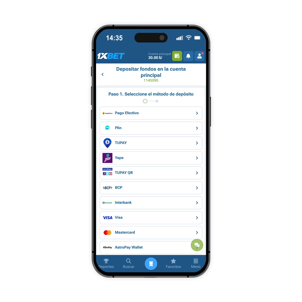 Código promocional de 1xBet Perú