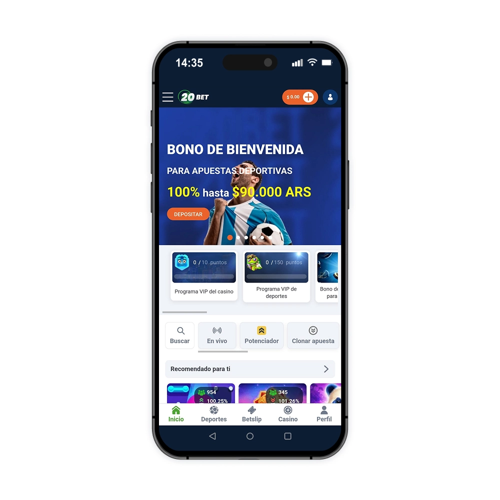 Código promocional 20Bet Argentina