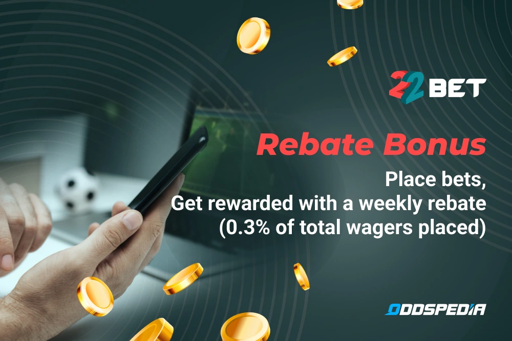 The 22Bet India Weekly Rebate Bonus.
