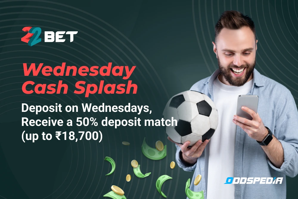 The Wednesday Cash Splash at 22Bet India.