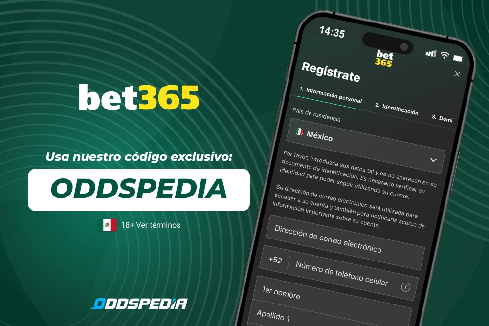 Código de bono bet365 México