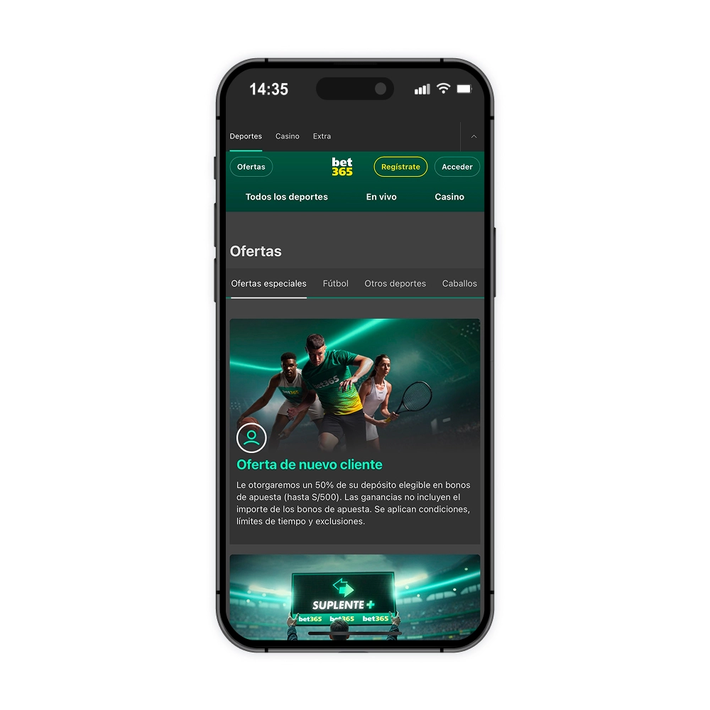 Código de bono bet365 Perú