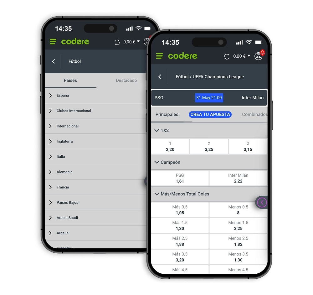 Muchas opciones para hacer apuestas en Codere