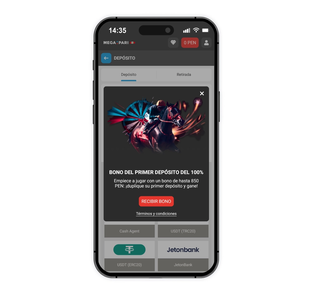 Finaliza tu registro en Megapari Perú
