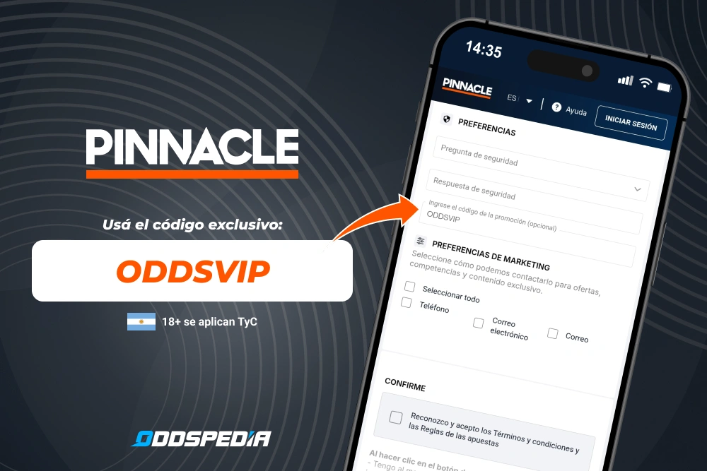 Código promocional Pinnacle Argentina