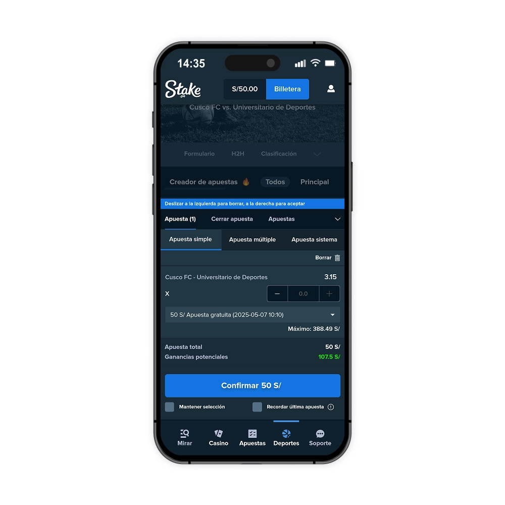 Código promocional de Stake Perú
